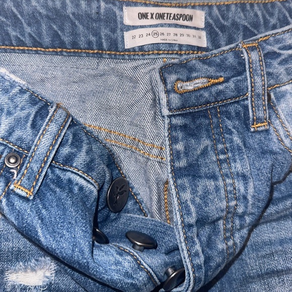 ONE by One Teaspoon High Waist Bandits denim shorts - Picture 2 of 6